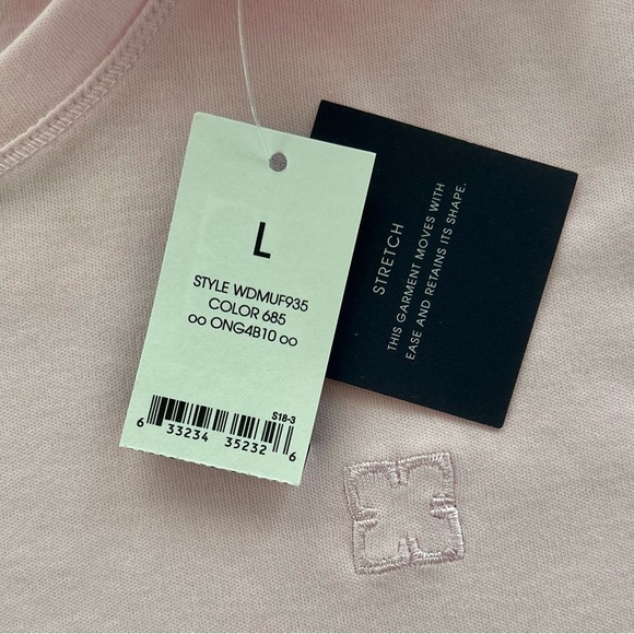 🌼 Liz Claiborne Stretch Cotton Tee in Pink, L NWT - Picture 4 of 8